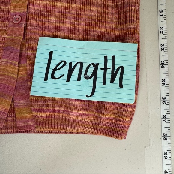 Aritzia Wilfred XS Stripe Ribbed Stretchy Knit Button Down 90s Midi Dress - Picture 12 of 14